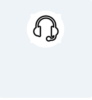 Customer support headset icon indicating live chat support