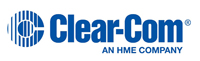 Clear-Com logo with a blue globe emblem beside the words 'Clear-Com' and the subtitle 'An HME Company'.